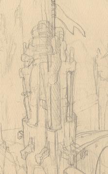 Tekening gebouwen J (voor en achter)