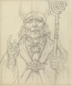 Groot grafisch kunstwerk van Edmond Van Dooren