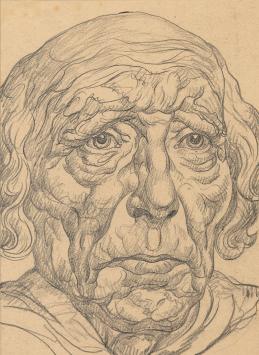 Tekening karakterkoppen A (voor en achter)