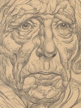 Tekening karakterkoppen A (voor en achter)