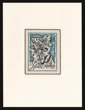 Een ex Libris Nelly Degouy voor Juliette Raskin