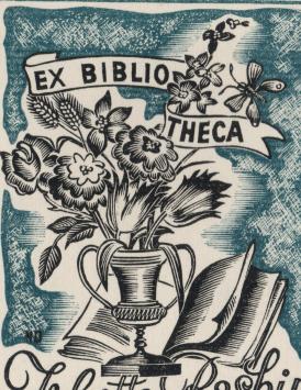 Een ex libris voor Juliette Raskin gesneden