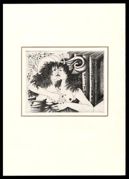 Ex libris van de Belgische kunstenares  Denyse Willem kopen