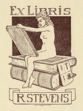 Ex libris, houtsnede van de graficus Léon Eygelshoven kopen