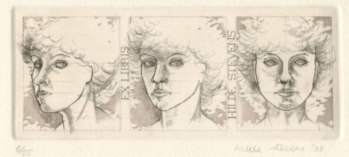 Ex libris van Hilde Stevens voor Hilde Stevens