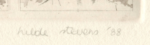 Hilde Stevens met een ex libris