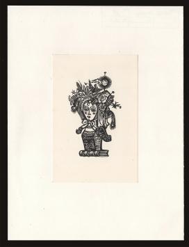 Een houtsnede van de kunstenares Nelly Degouy kopen