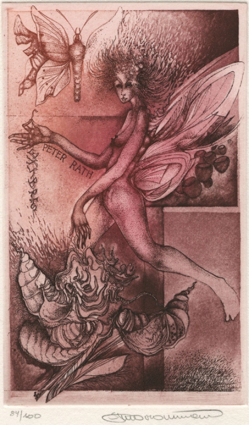 Ex libris door de Belgische graficus Stijn Mommen