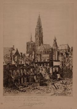 Kunstwerk van de Belgische graficus Franz de De Vadder