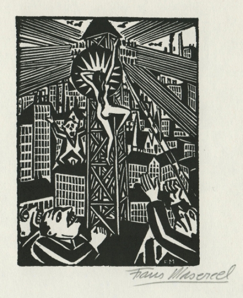 Woodcut van de Belgische kunstenaar Frans Masereel kopen