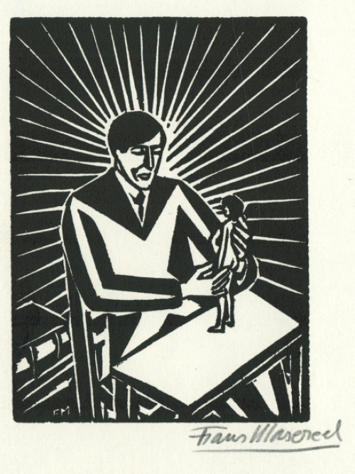 Gehandtekende houtsnede van F. Masereel kopen