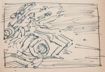 Studieschets van F. Masereel, met pen getekend