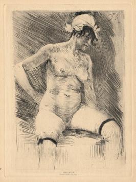 Félicien Rops met een heliogravure