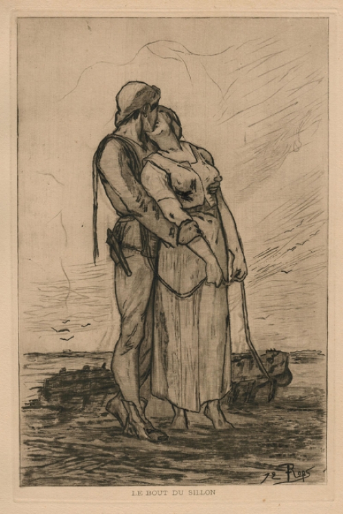 Félicien Rops met een ets