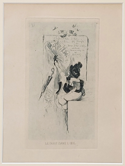 Félicien Rops met een gravure