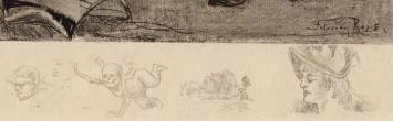 Heliogravure Exsteens 842 1 ste staat, l'Anglaise du nouveau ballet 18995
