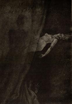 Heliogravure Le Rideau cramoisi van  Félicien Rops
