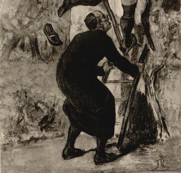 Heliogravure La vigne du curé Exsteens 1127