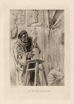 Félicien Rops met een heliogravure uit 1924