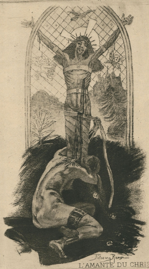 gravure L\'amante du Christ van  Félicien Rops