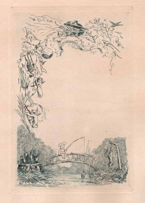 Félicien Rops met een ets