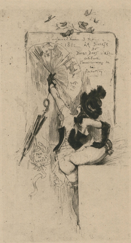 Heliogravure Le doigt dans l'oeil van  Félicien Rops