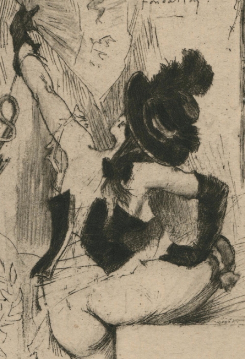 Heliogravure Le doigt dans l'oeil  Exsteens 597.3