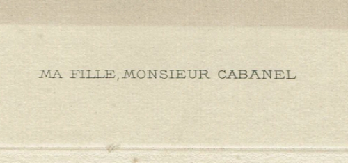 Exsteens 1012 Ma fille Monsieur Cabanel