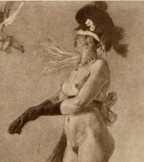 Pornocrates La dame au cochon 1905 Exsteens 982