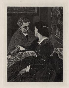 Félicien Rops met een Héliogravure