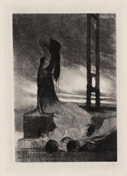 Félicien Rops met een héliogravure uit 1891