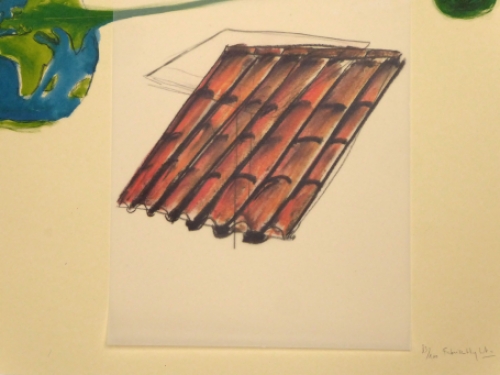 Litho van de Franse artiest Fabrice Hyber