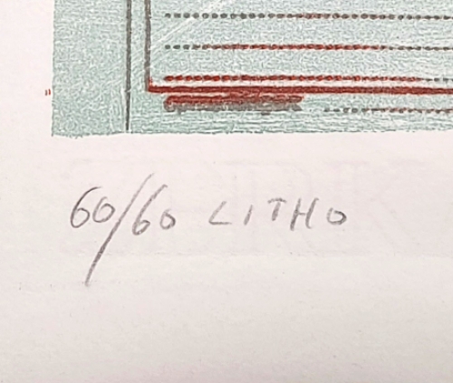 Gesigneerde litho van Fanny Zaman