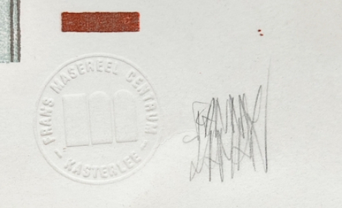 Litho van de Belgische grafica Fanny Zaman