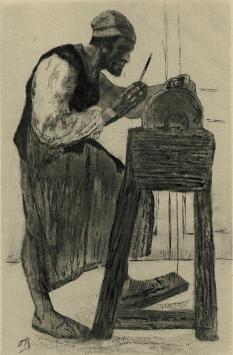 Heliogravure Le rémouleur exteens 883.3 van  Félicien Rops