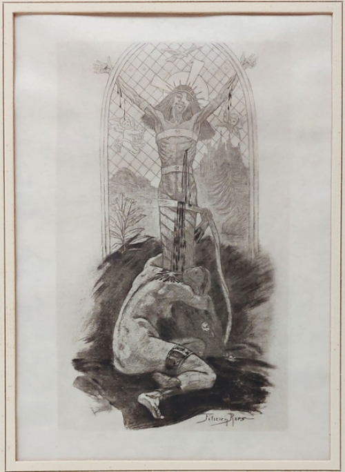 Félicien Rops met een heliogravure