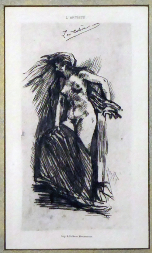 Félicien Rops met een gravure