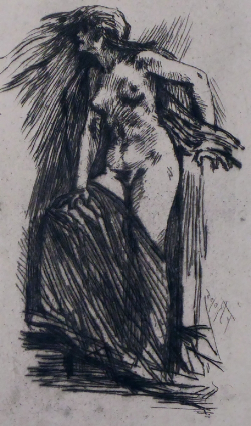 Gravure La colère uit L\'artiste van  Félicien Rops