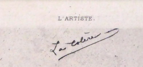 Gravure La colère uit L\'artiste van F. Rops