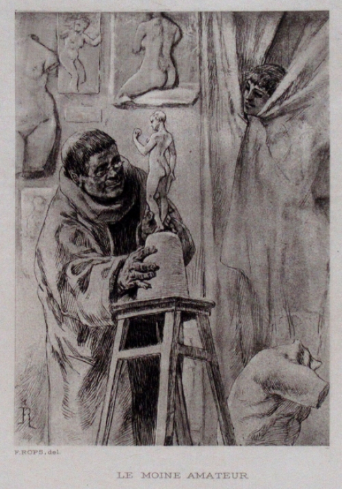 Heliogravure  Le Moine amateur 1924 Exsteens 1128