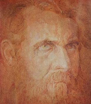 Genummerde zeefdruk, zelfportret van Felix De Boeck