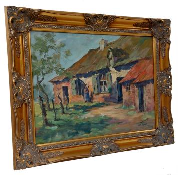 Gouache, Vieille ferme à Bornhem