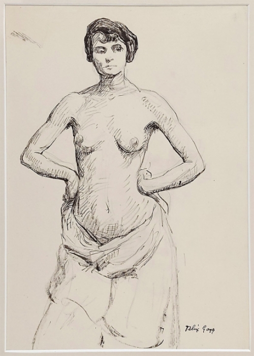 Tekening van de Antwerpse schilder Félix Gogo kopen