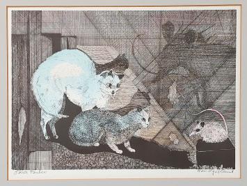 Chris Ferket Chretien Joseph Ferket met een litho