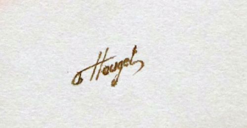 De Belgische kunstschilder Fernand Houget