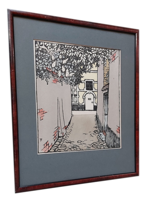 Houtsnede of woodcut van Felix Timmermans