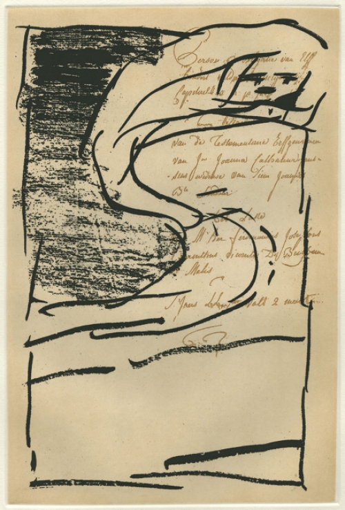 Pierre Alechinsky met een gelimiteerde ets