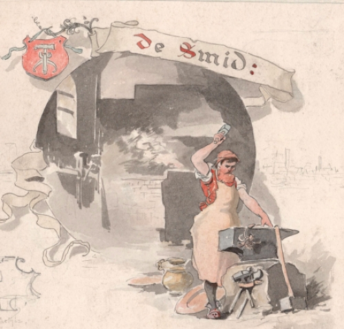 Tekening van de Belgische kunstenaar Flor Van Acker kopen