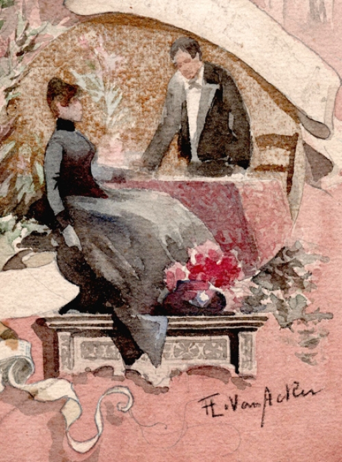 Een waterverf werkje van Florimond Van Acker kopen