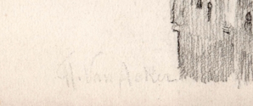 Tekening van de Belgische kunstenaar Flor Van Acker kopen